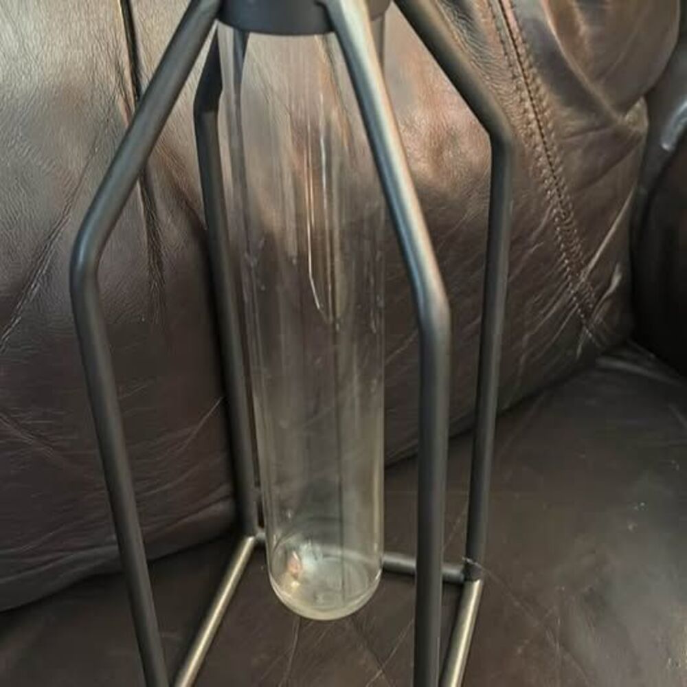 Modern Metal and Glass Test Tube Bud Vase